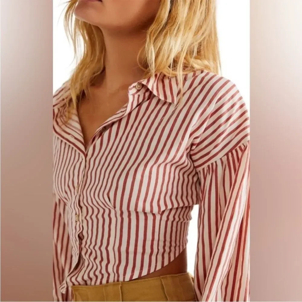 FREE PEOPLE Ophelia Corset Button Down